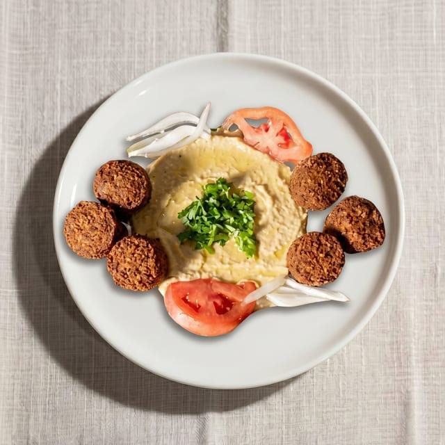 Falafel with Hummus.